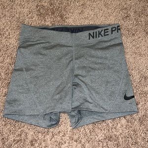 Grey Nike Pro Spandex Short